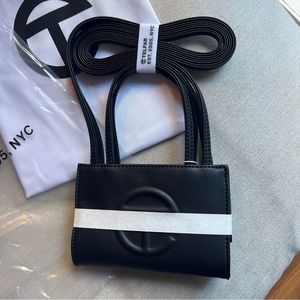 NWT Telfar black small shopping bag